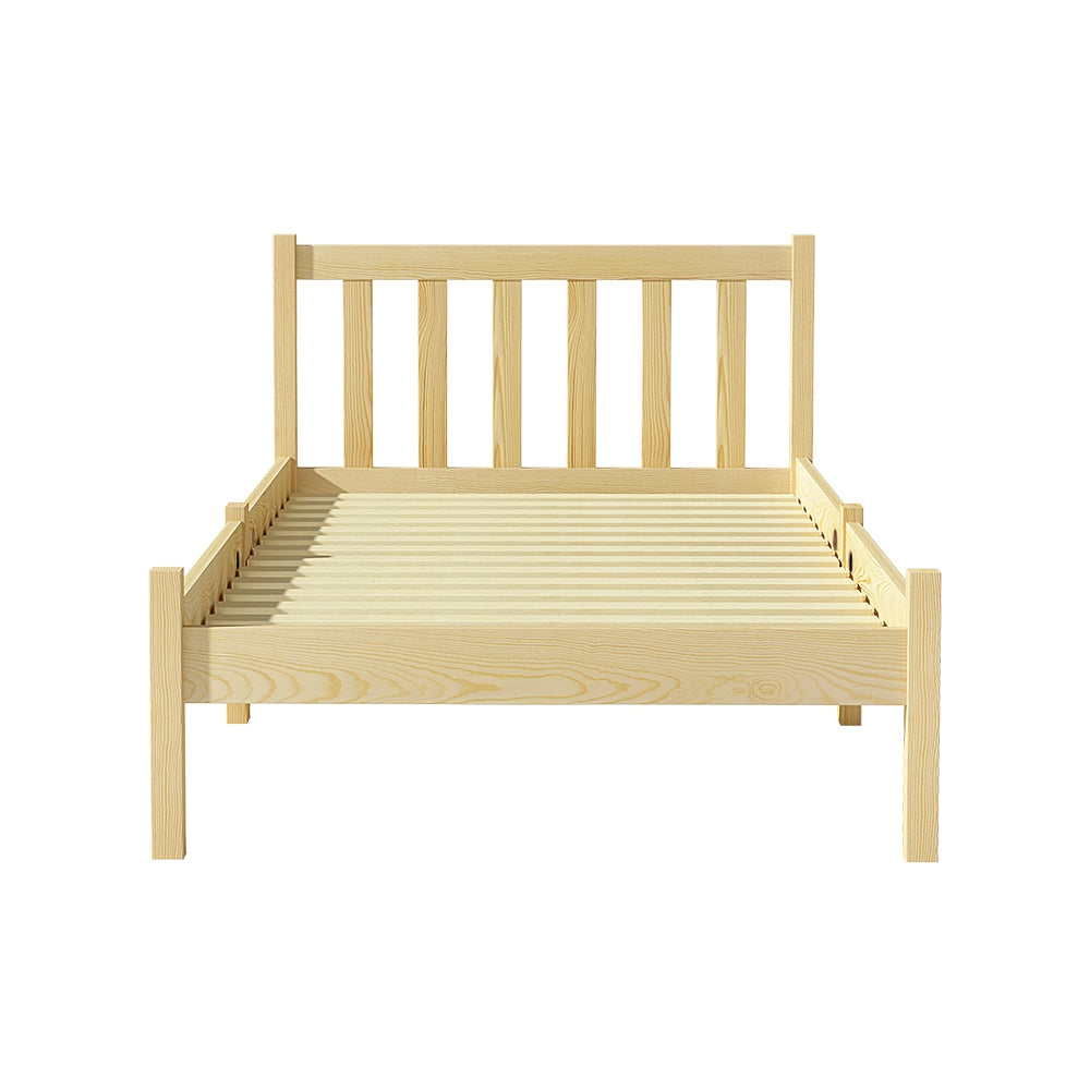 Artiss Bed Frame Single Size Wooden Oak SOFIE-2