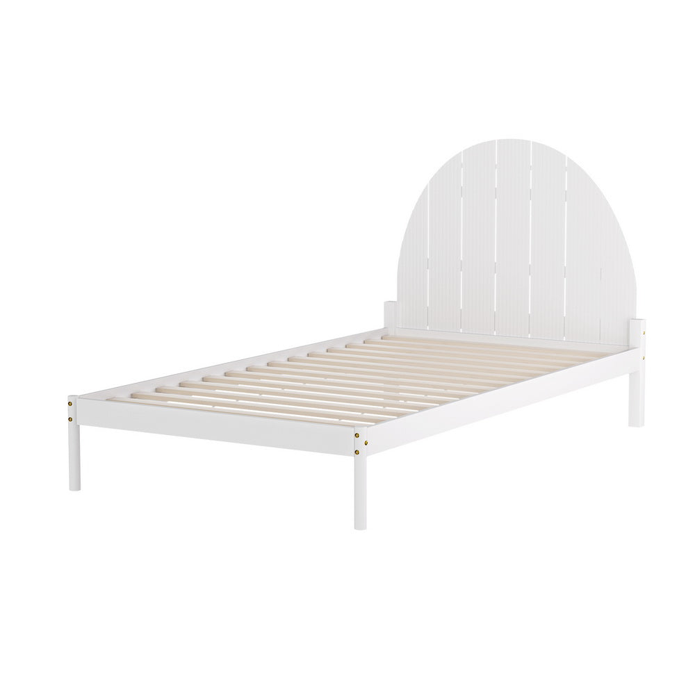 Artiss Bed Frame King Single Size Wooden White DALY-0