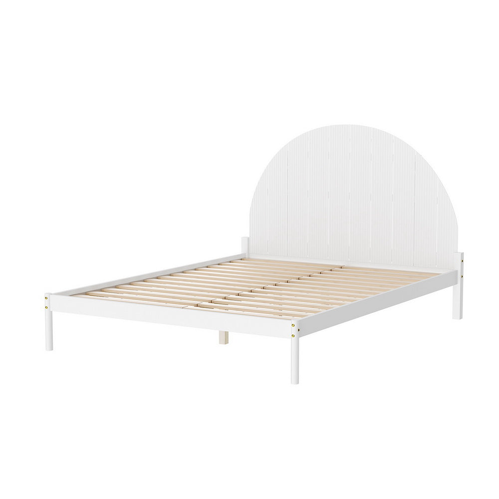 Artiss Bed Frame Queen Size Wooden White DALY-0