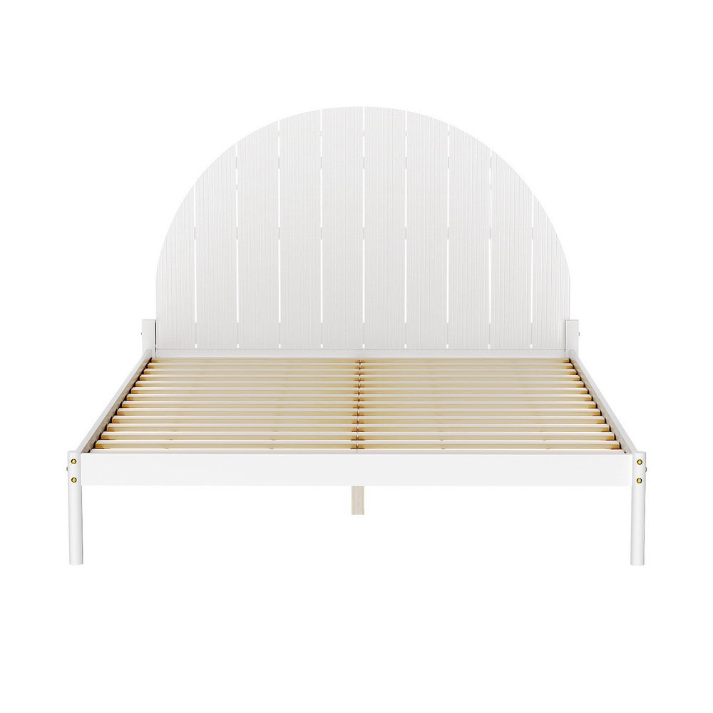 Artiss Bed Frame Queen Size Wooden White DALY-2