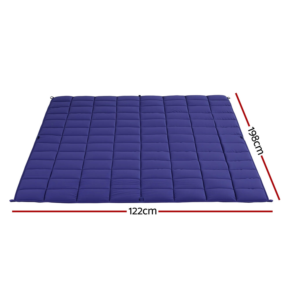 Giselle Bedding Weighted Blanket 6.8kg Kids Adults Heavy Gravity Relax Calm Blue-1