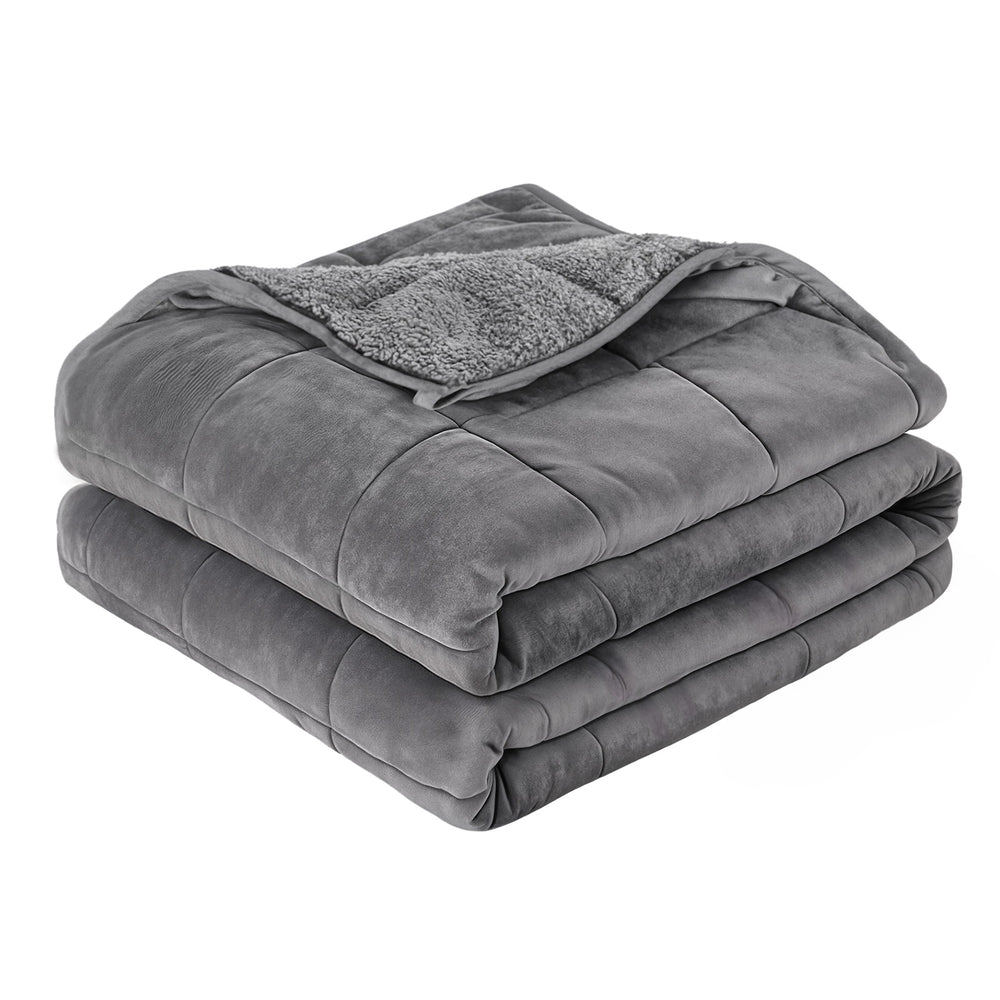 Giselle 6.8KG Weighted Blanket Adults Kid Anti Anxiety Gravity Blankets Sherpa Fleece-0