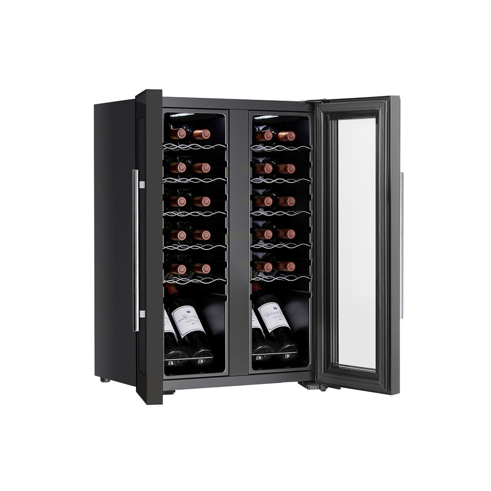 Devanti Wine Fridge Cooler Dual Zone 24 Bottles-2