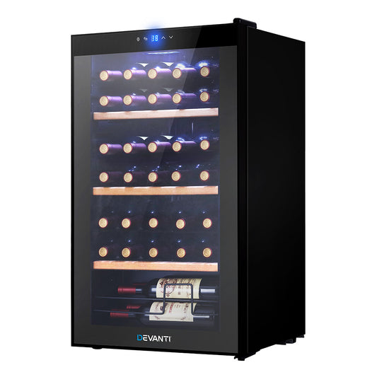 Devanti Wine Fridge Cooler 34 Bottles-0