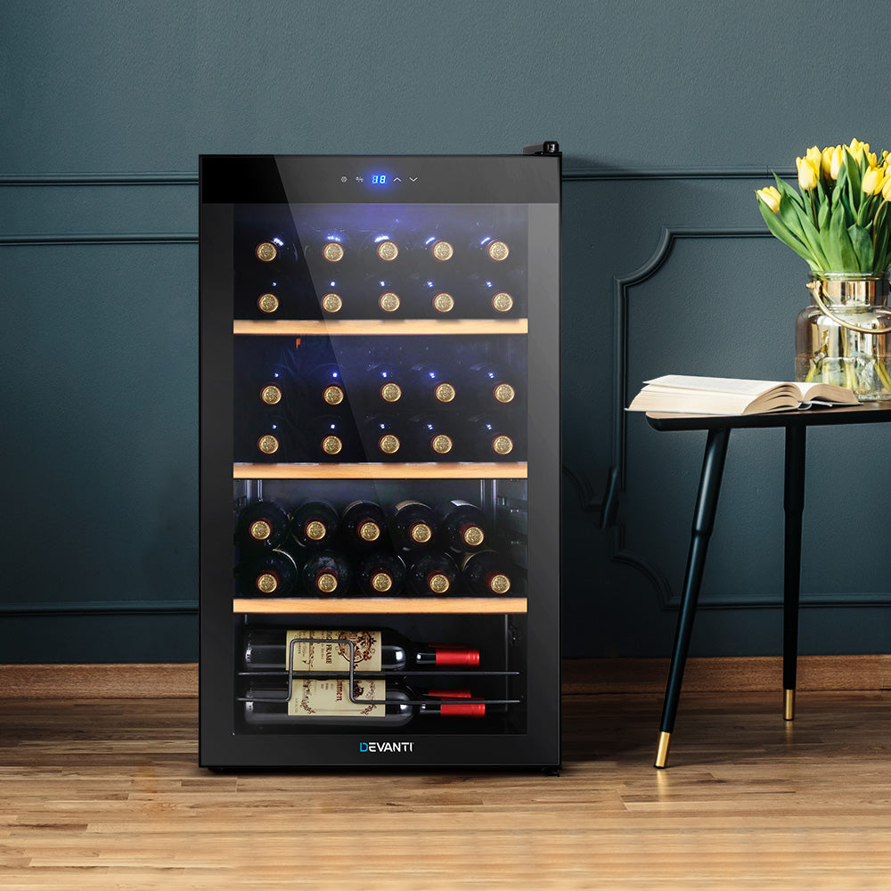 Devanti Wine Fridge Cooler 34 Bottles-7