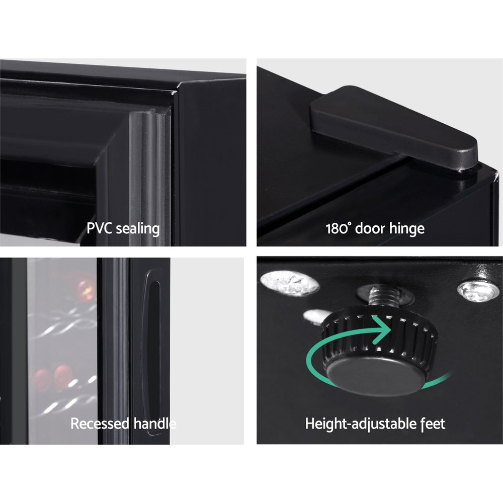 Devanti Wine Fridge Cooler 12 Bottles-6