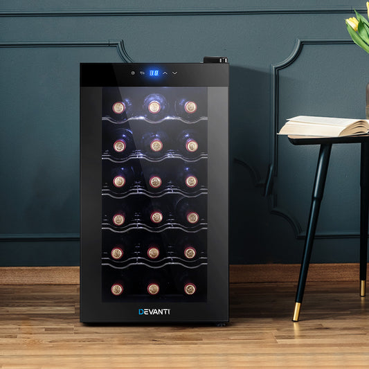 Devanti Wine Fridge Cooler 18 Bottles-0