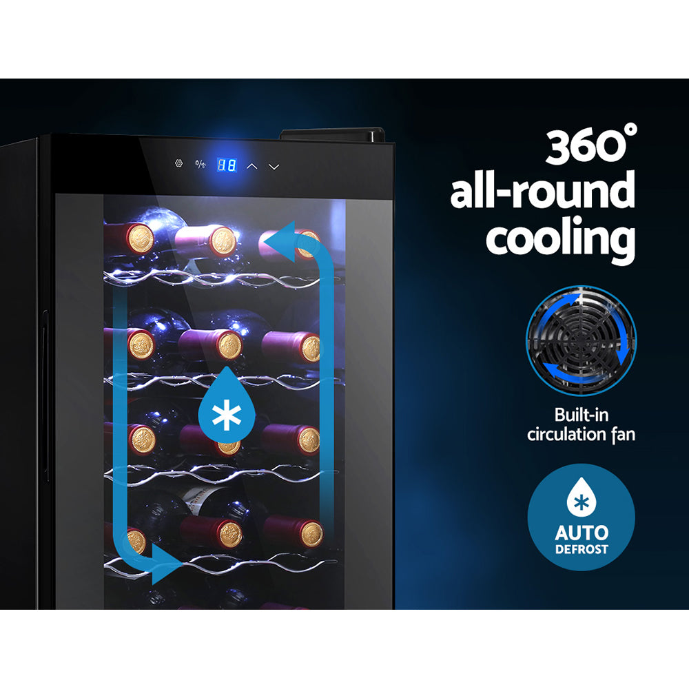 Devanti Wine Fridge Cooler 18 Bottles-3