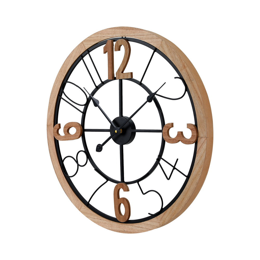 Artiss 60CM Wall Clock Wooden-2