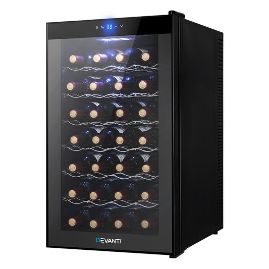 Devanti Wine Fridge Cooler 28 Bottles-0