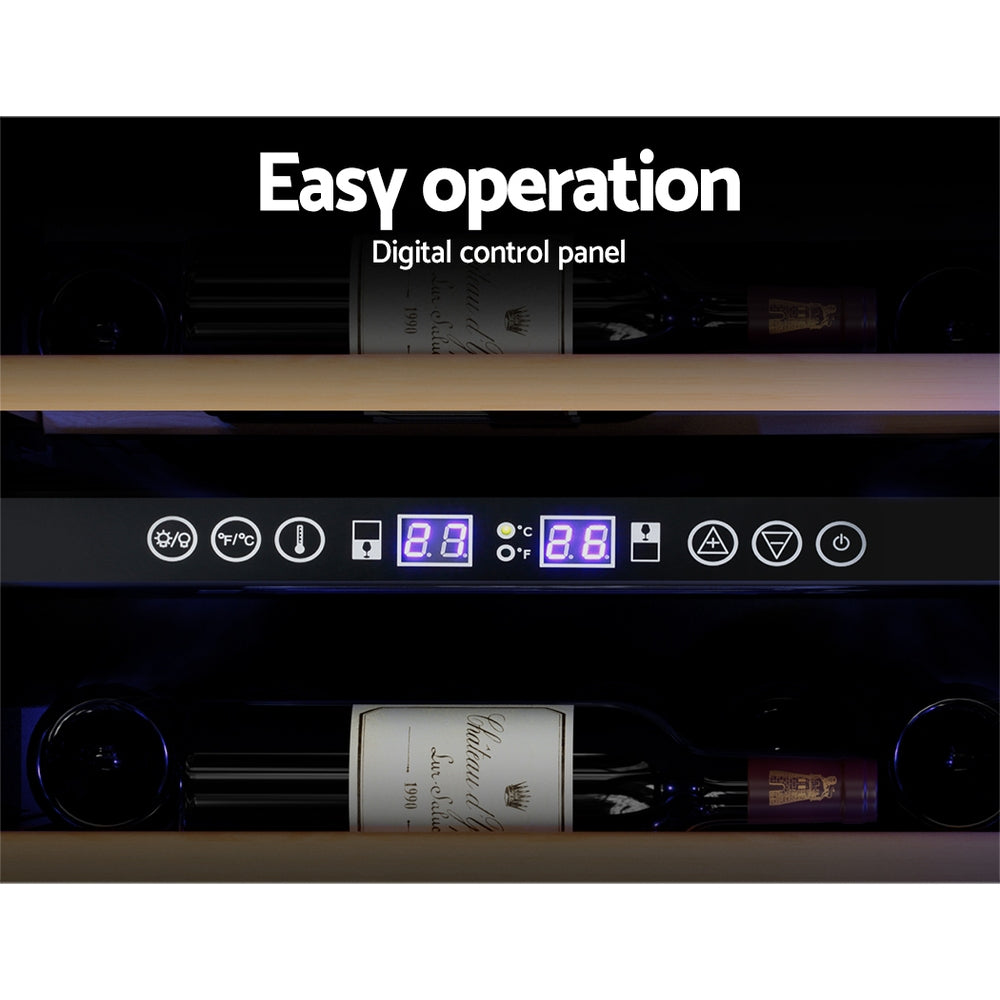 Devanti Wine Fridge Cooler Dual Zone 128 Bottles-4