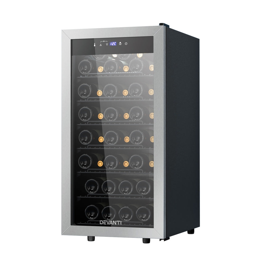 Devanti Wine Fridge Cooler 42 Bottles-0