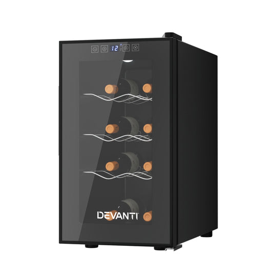 Devanti Wine Fridge Cooler 8 Bottles-0