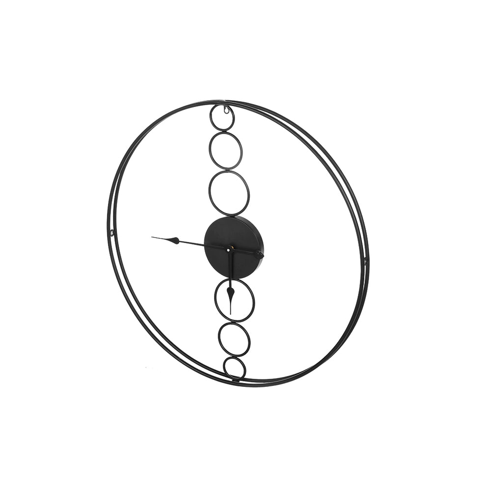 Artiss 75cm Wall Clock Large No Numeral Round Black-2