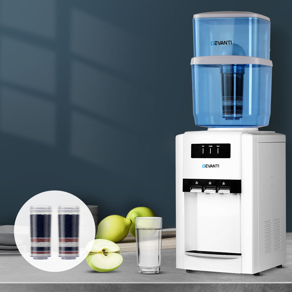 Devanti Water Cooler Dispenser Bench Top 22L w/2 Filter-0