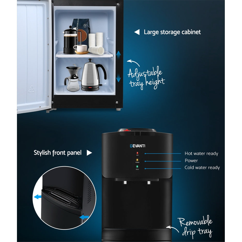 Devanti Water Cooler Dispenser Stand Black-3