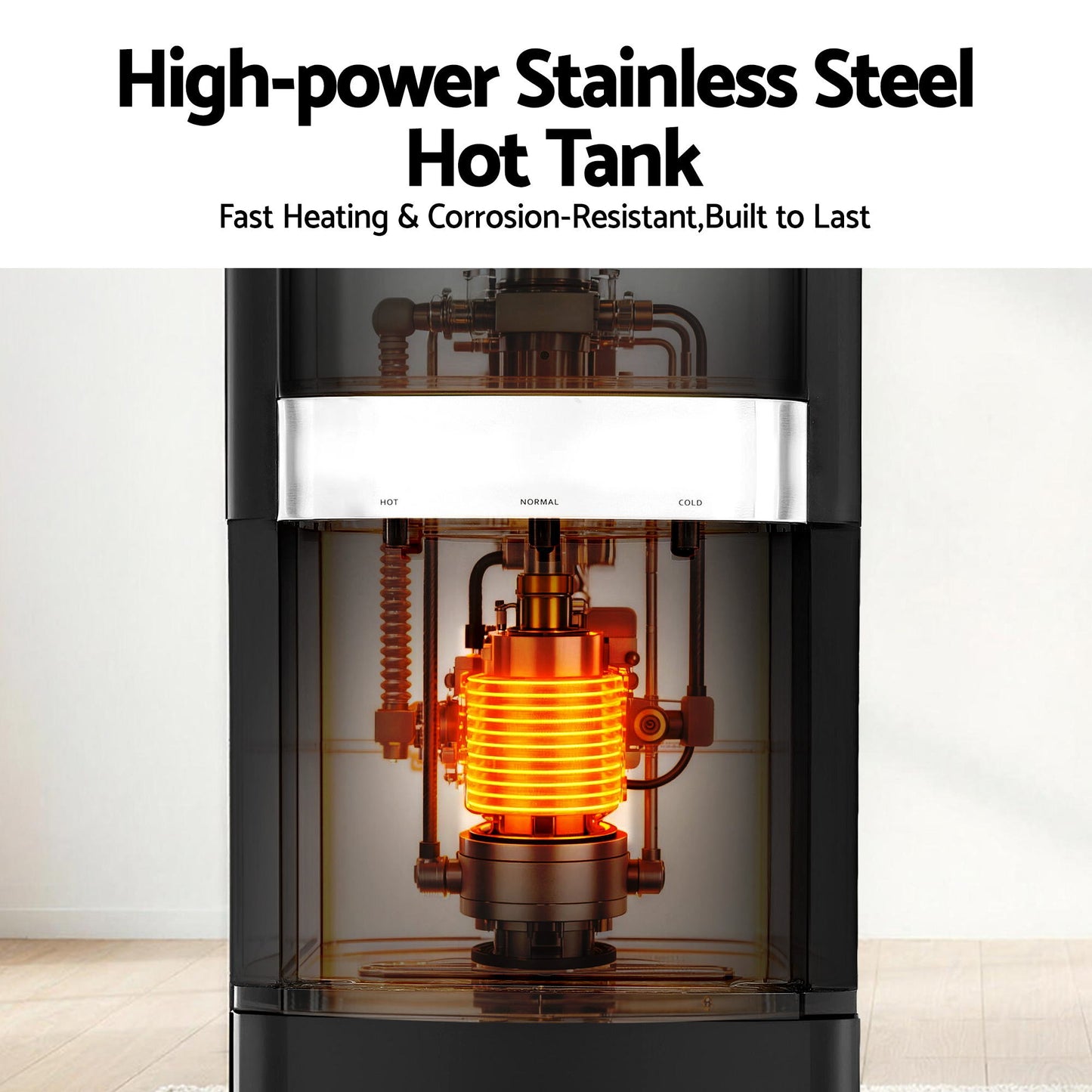 Devanti 3 Taps Water Cooler Dispenser Bottom Loading Dispenser Chiller Filter Purifier