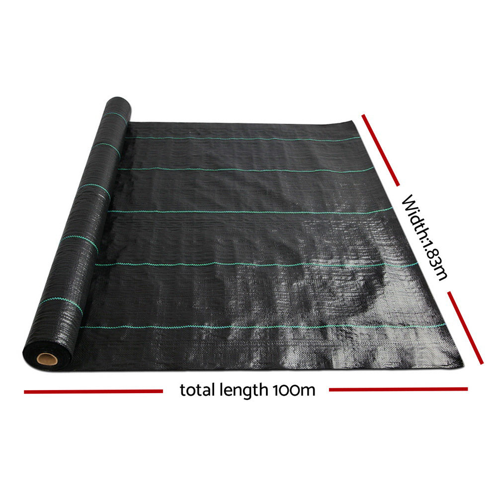 Instahut 1.83x100m Weed Mat Weedmat Control Plant-1