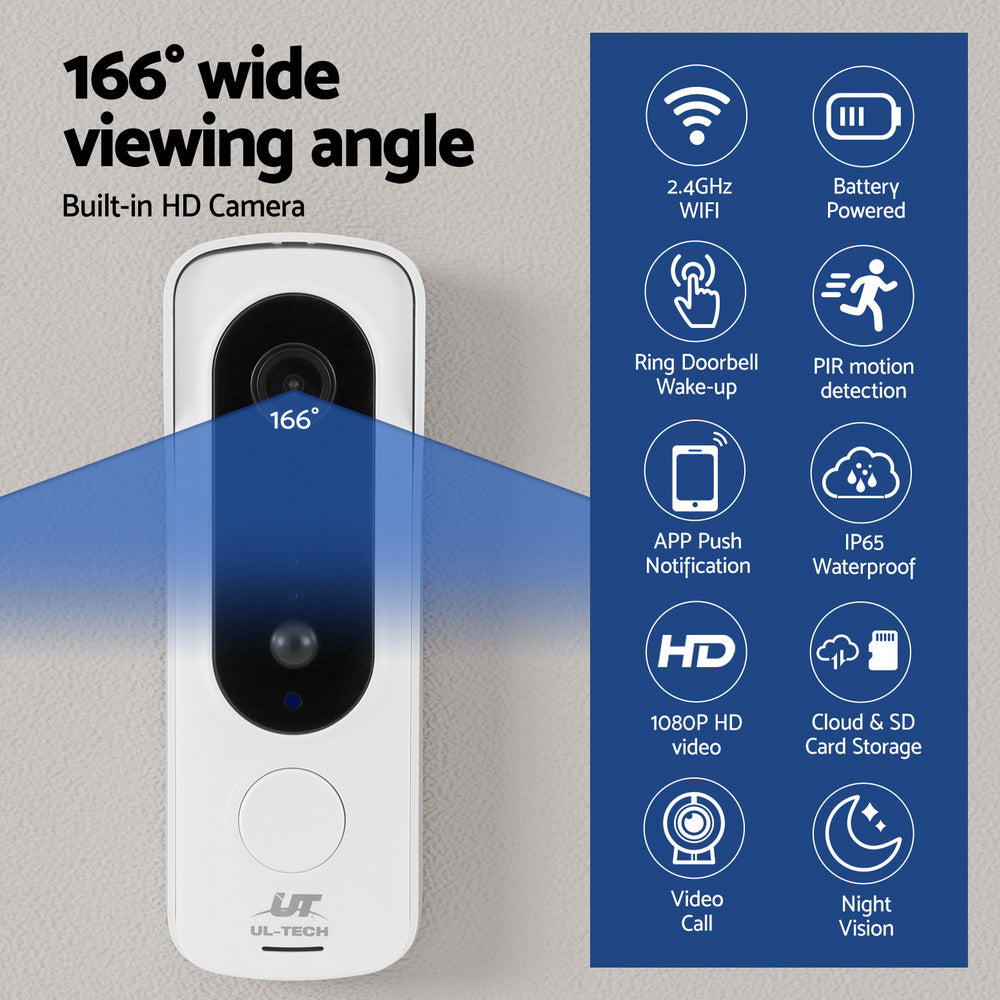 UL-tech Wireless Doorbell Security Camera-3