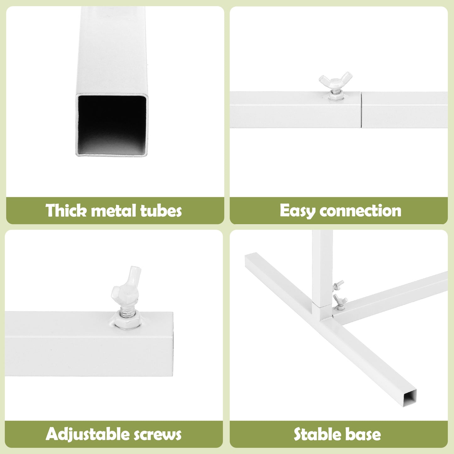 Wedding Arch Backdrop Stand Set of 3 Metal Wedding Arched Frame White, Easy to Assemble, Stable Balloon Arch Standfor Wedding, Baby Shower, Party Decoration-6