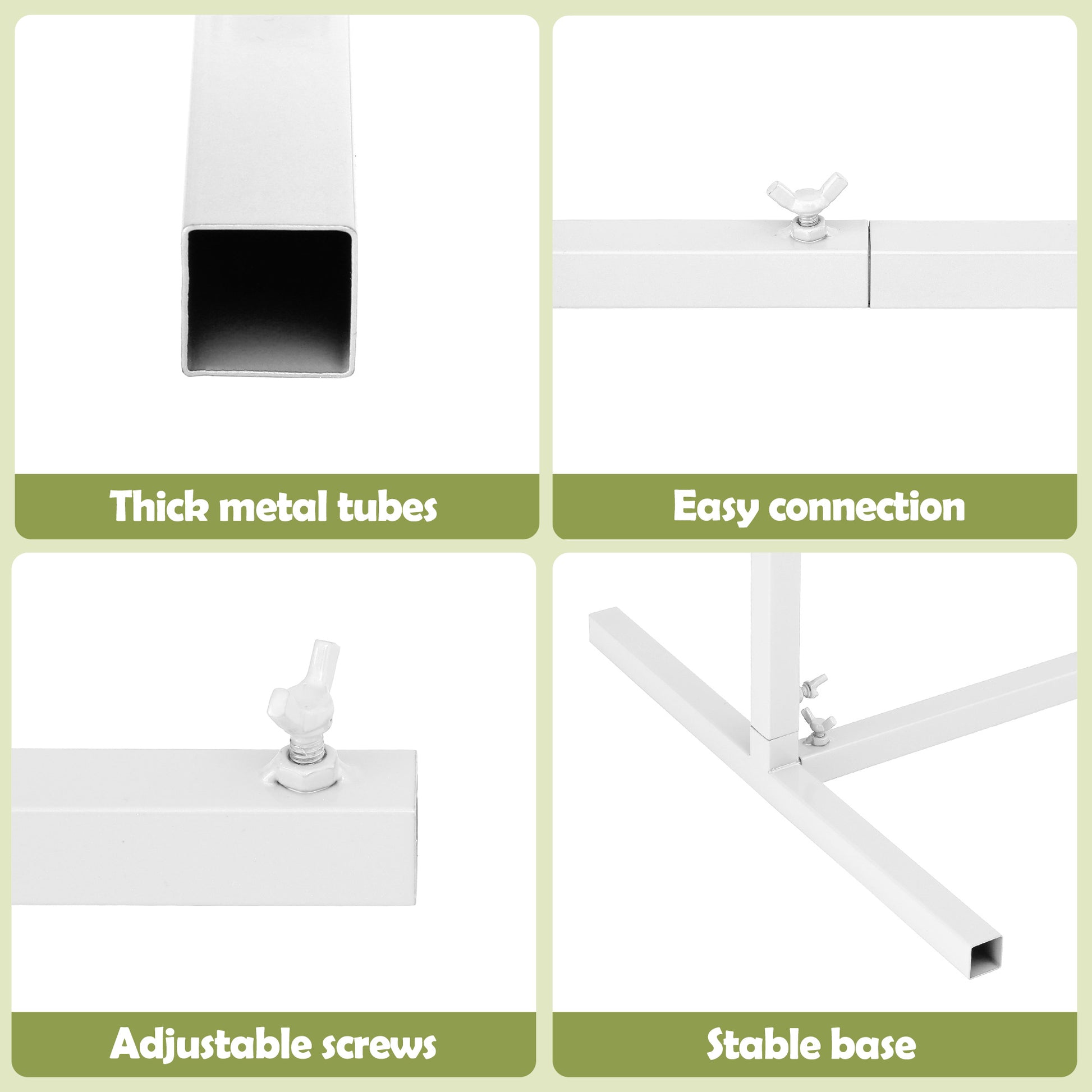 Wedding Arch Backdrop Stand Set of 3 Metal Wedding Arched Frame White, Easy to Assemble, Stable Balloon Arch Standfor Wedding, Baby Shower, Party Decoration-6