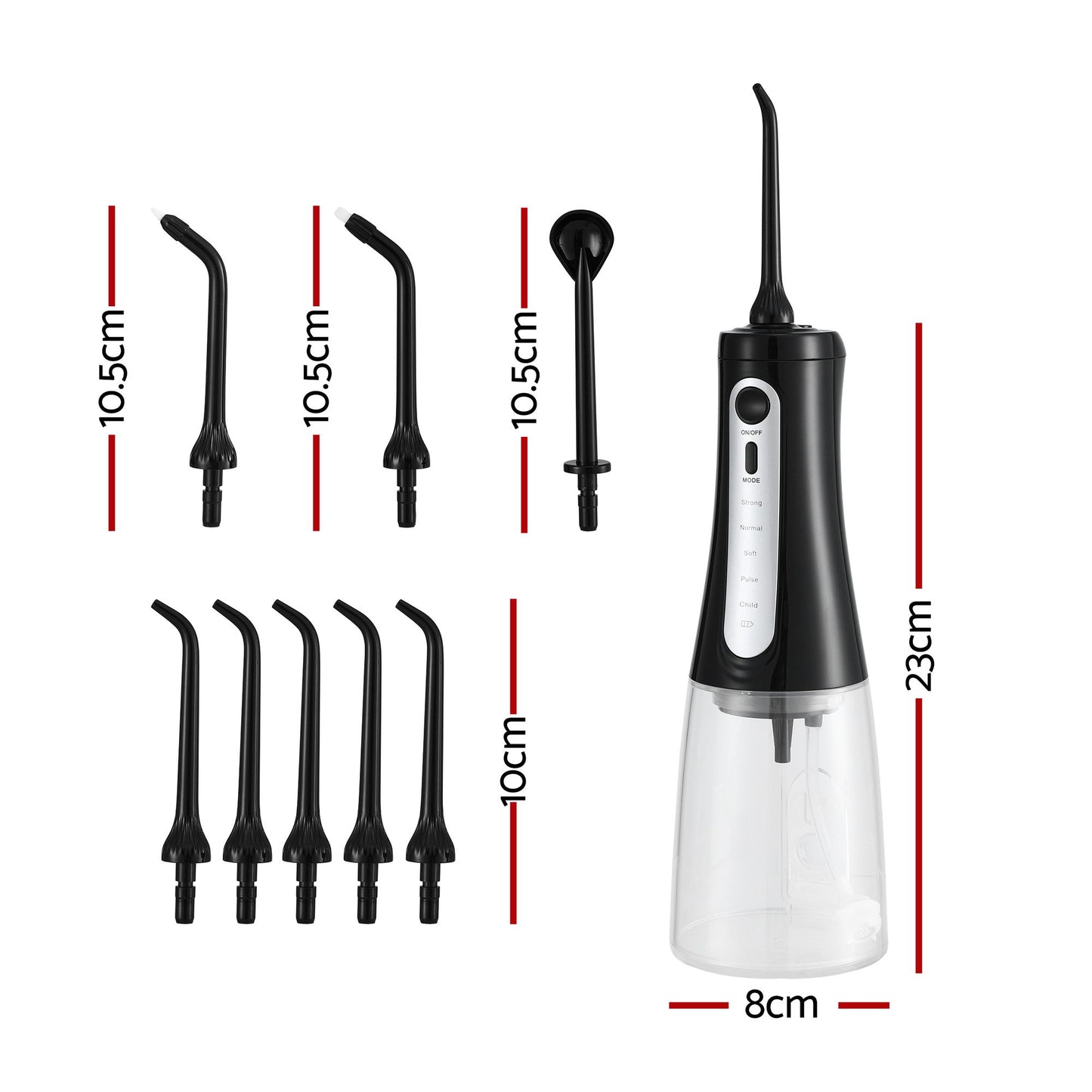 Devanti Cordless Water Flosser Dental Oral Irrigator Black-1