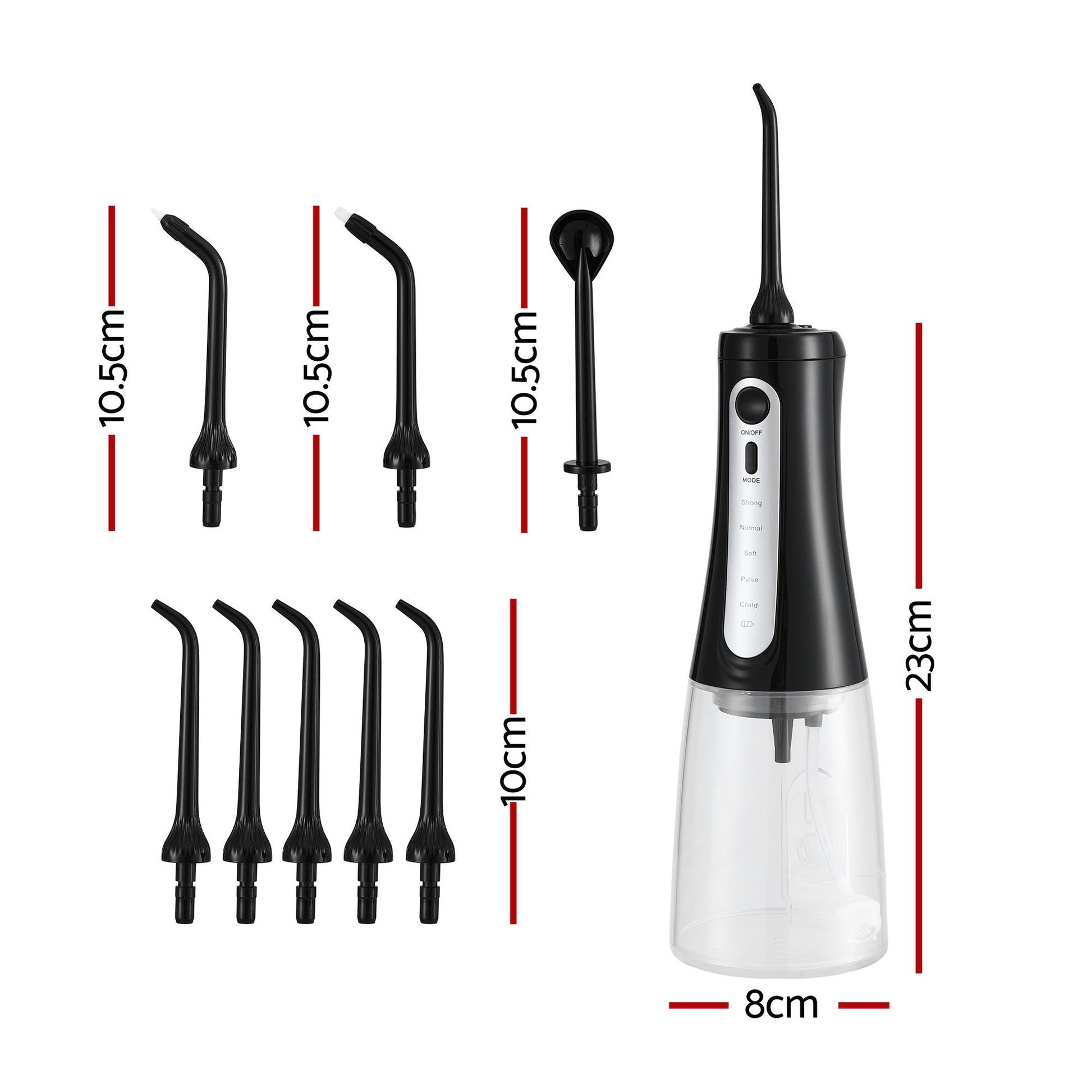 Devanti Cordless Water Flosser Dental Oral Irrigator Black-1