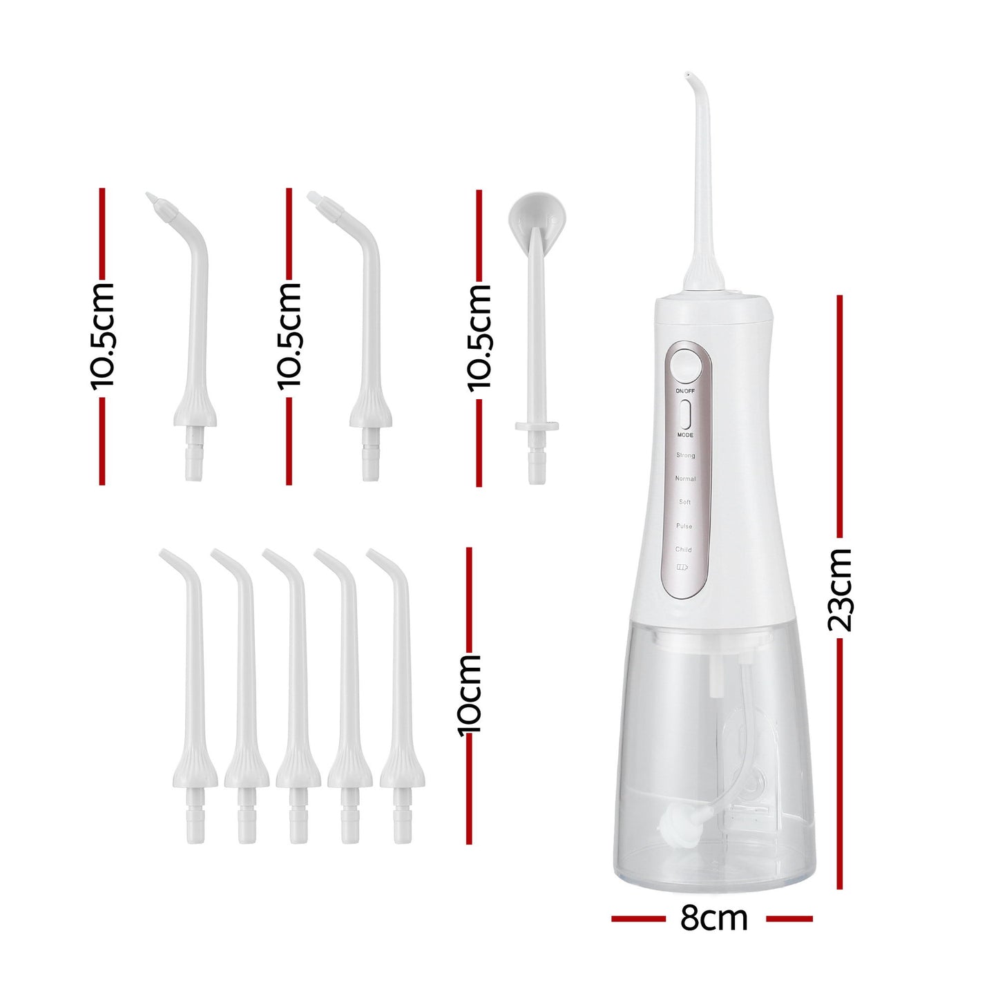 Devanti Cordless Water Flosser Dental Oral Irrigator White-1
