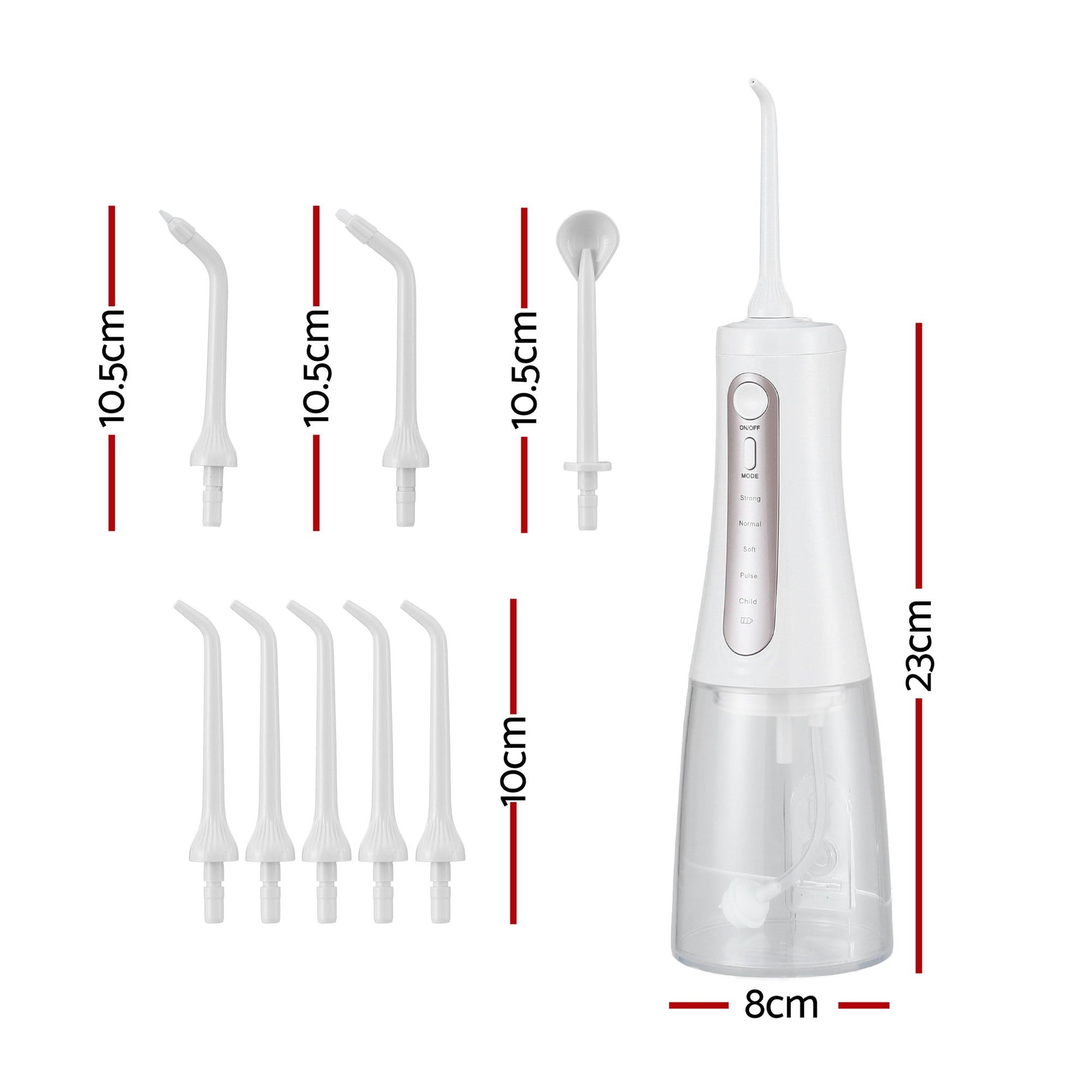 Devanti Cordless Water Flosser Dental Oral Irrigator White-1