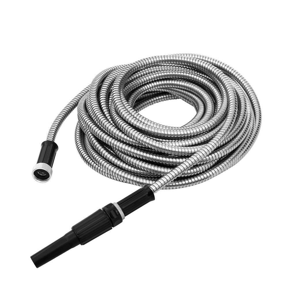 Giantz Water Hose Stainless Steel 30M with Spray Nozzle-2