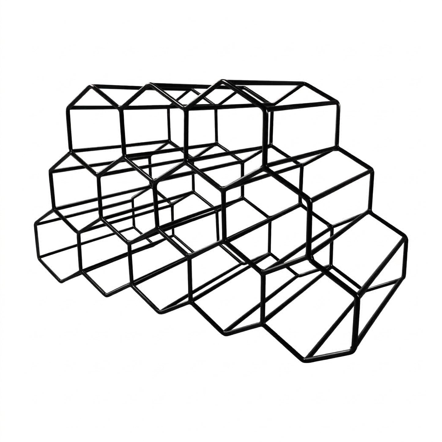 Artiss Wine Rack Metal 12 Bottle No Assembly Required Black