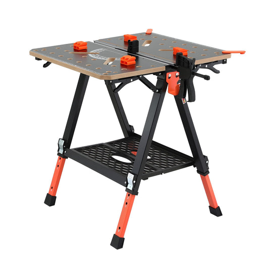 Giantz Portable Folding Work Table 454kg Adjustable Workbench