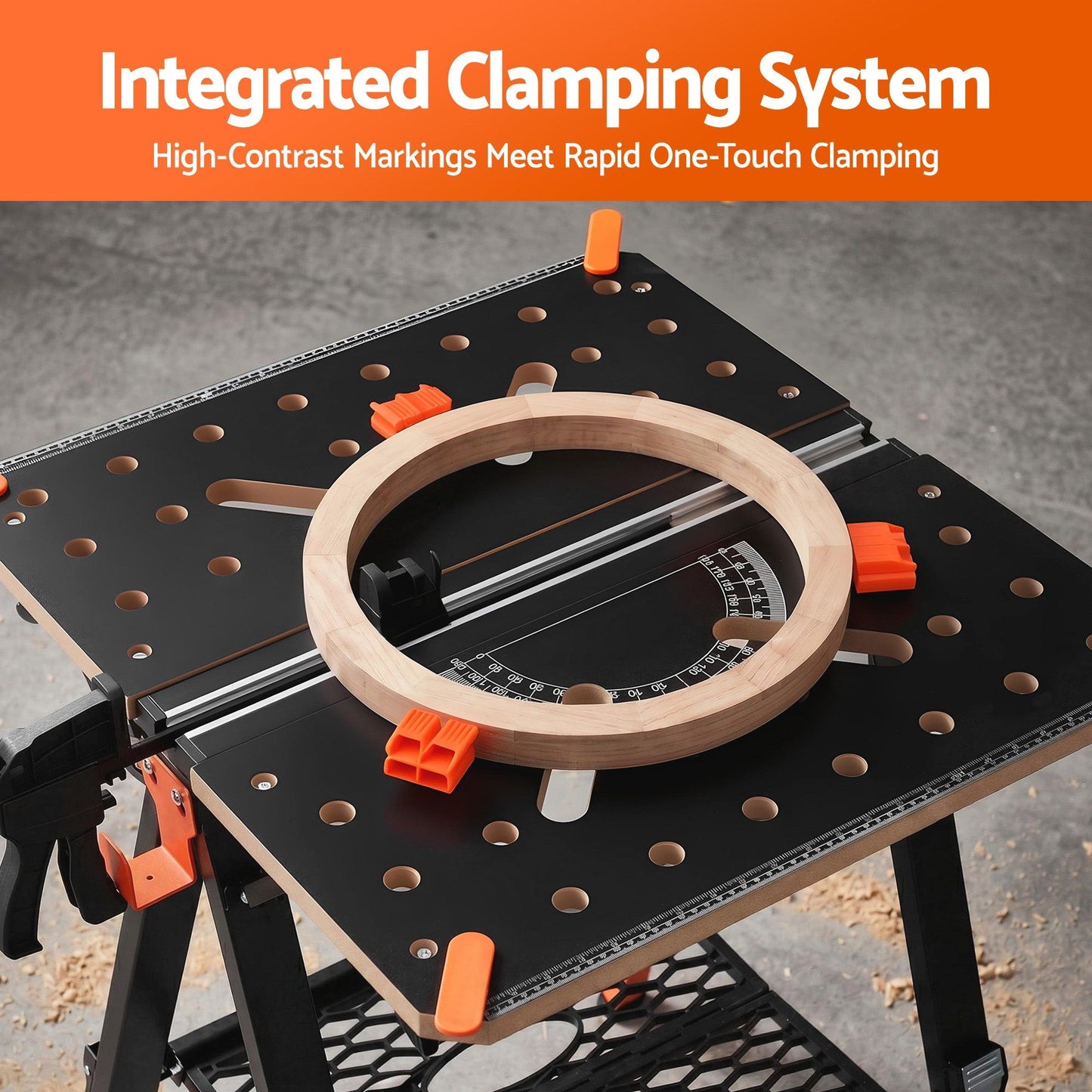 Giantz Portable Folding Work Table 454kg Adjustable Workbench