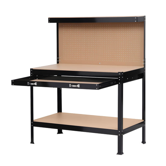 Giantz Workbench with Pegboard and Ultra-Wide 120cm Work Table for Garage DIY, 20 Hooks