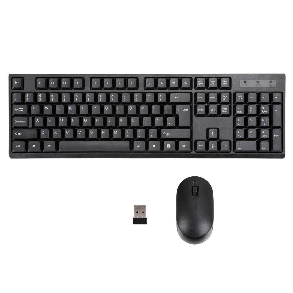 Wireless Keyboard and Mouse Combo Bluetooth Set for PC Laptop Phone Tablet 104 Keys Black-2
