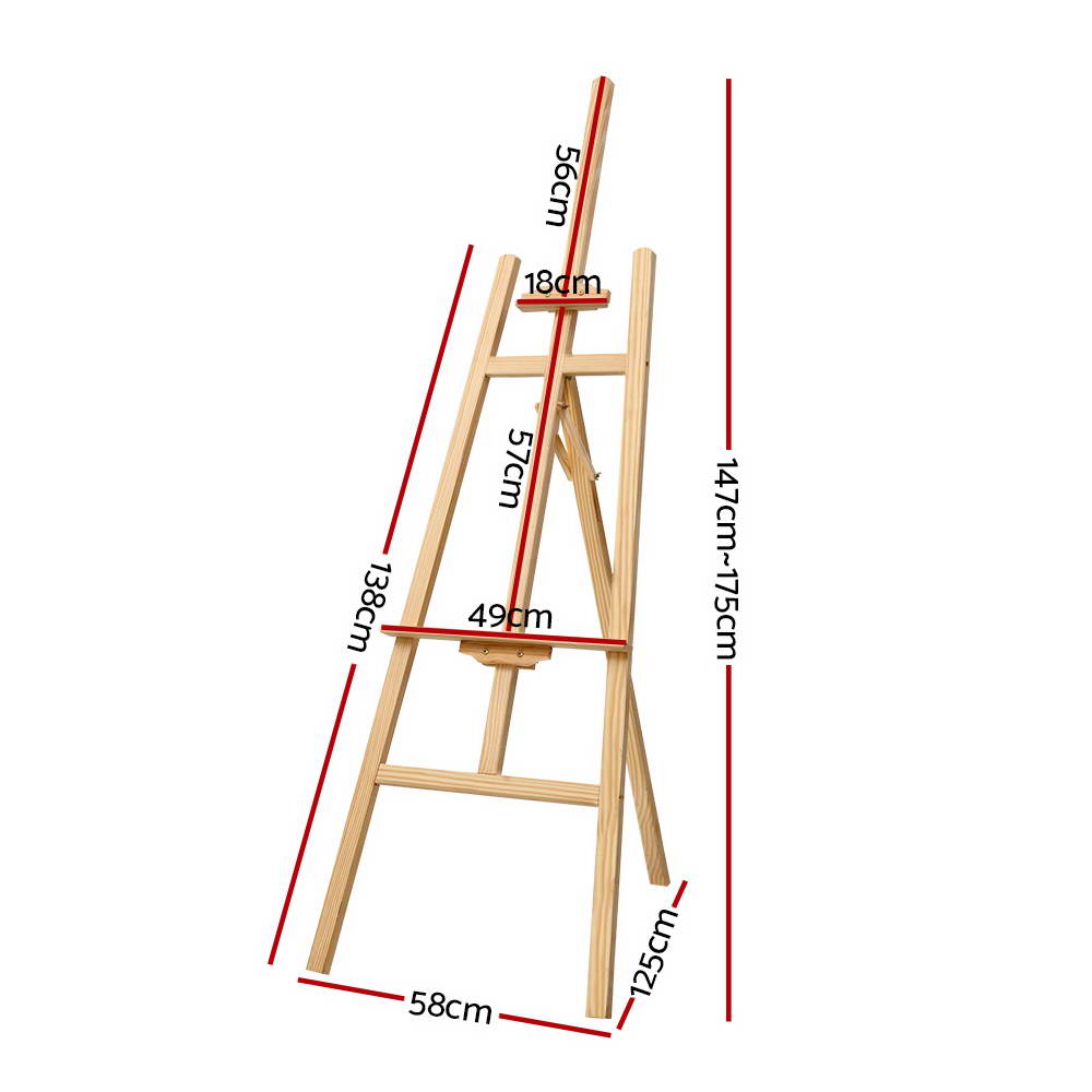 Artiss Painting Easel Pine Wood 175cm-1