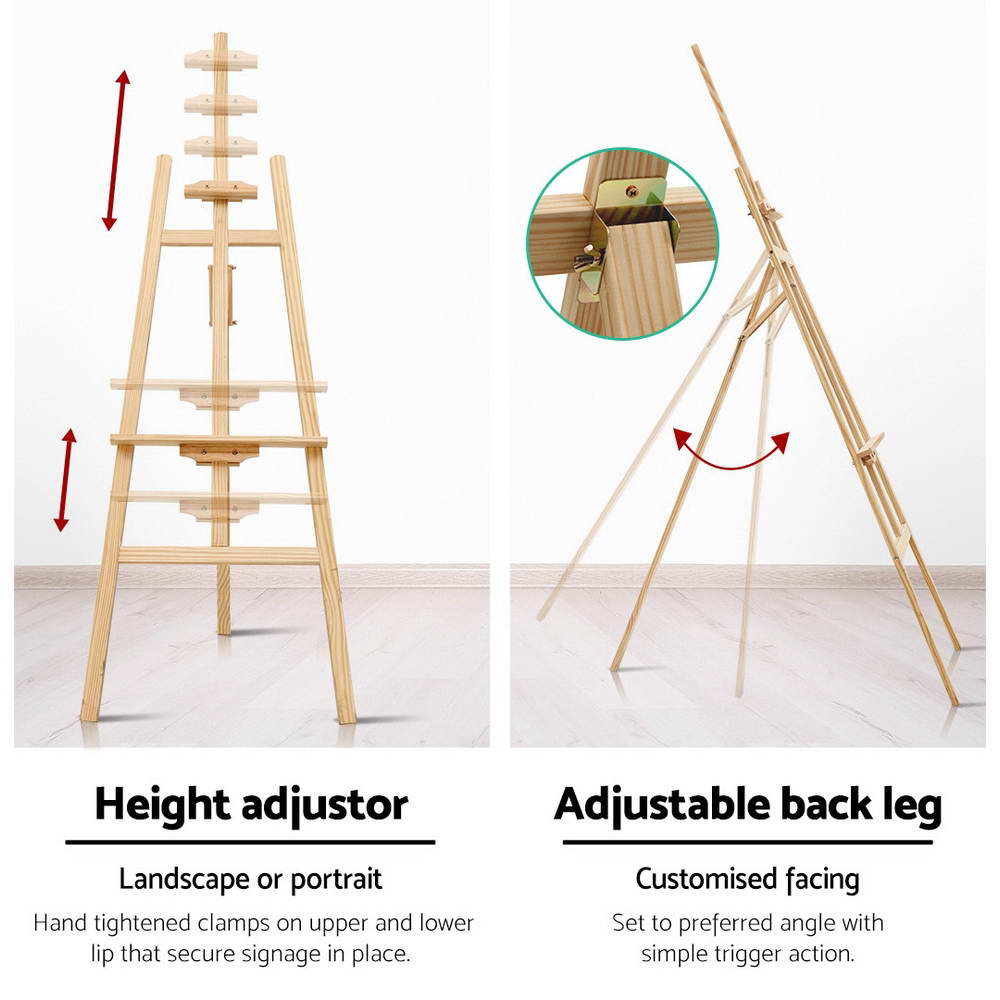 Artiss Painting Easel Pine Wood 175cm-4