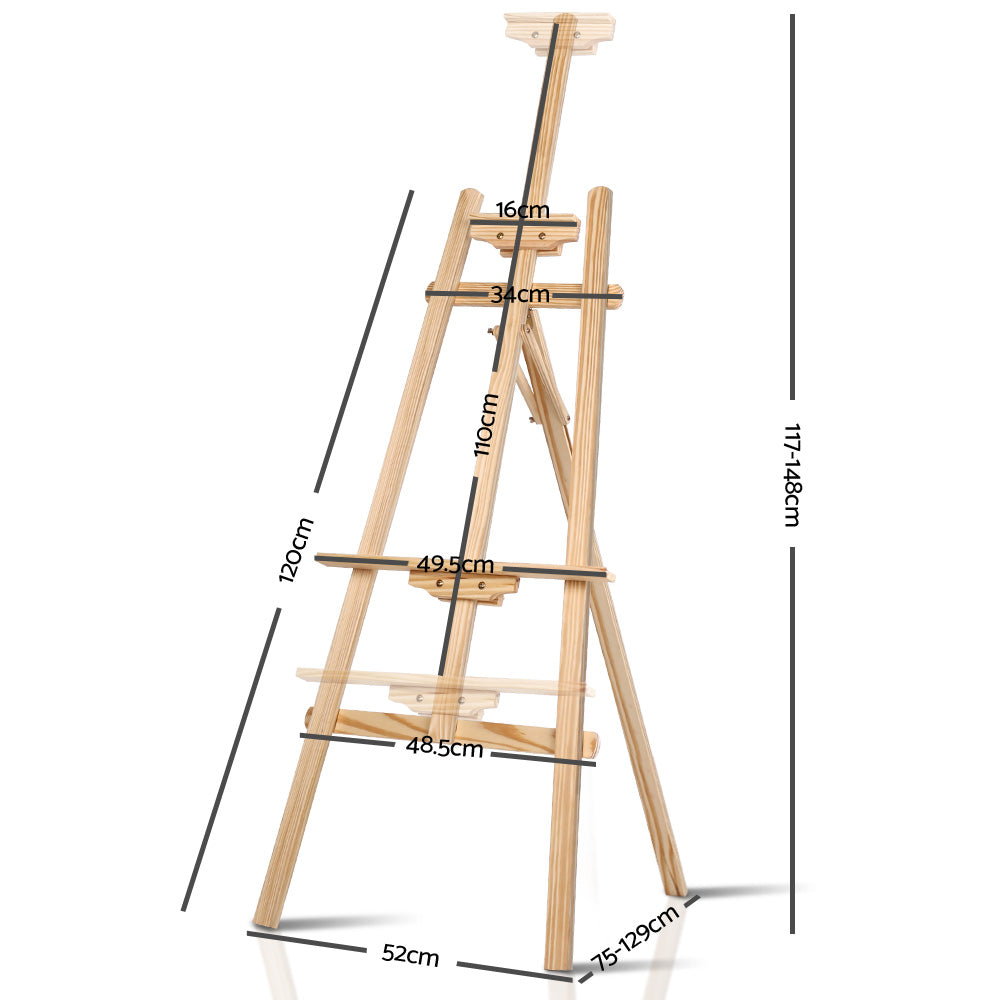 Artiss Painting Easel Pine Wood 147cm-1