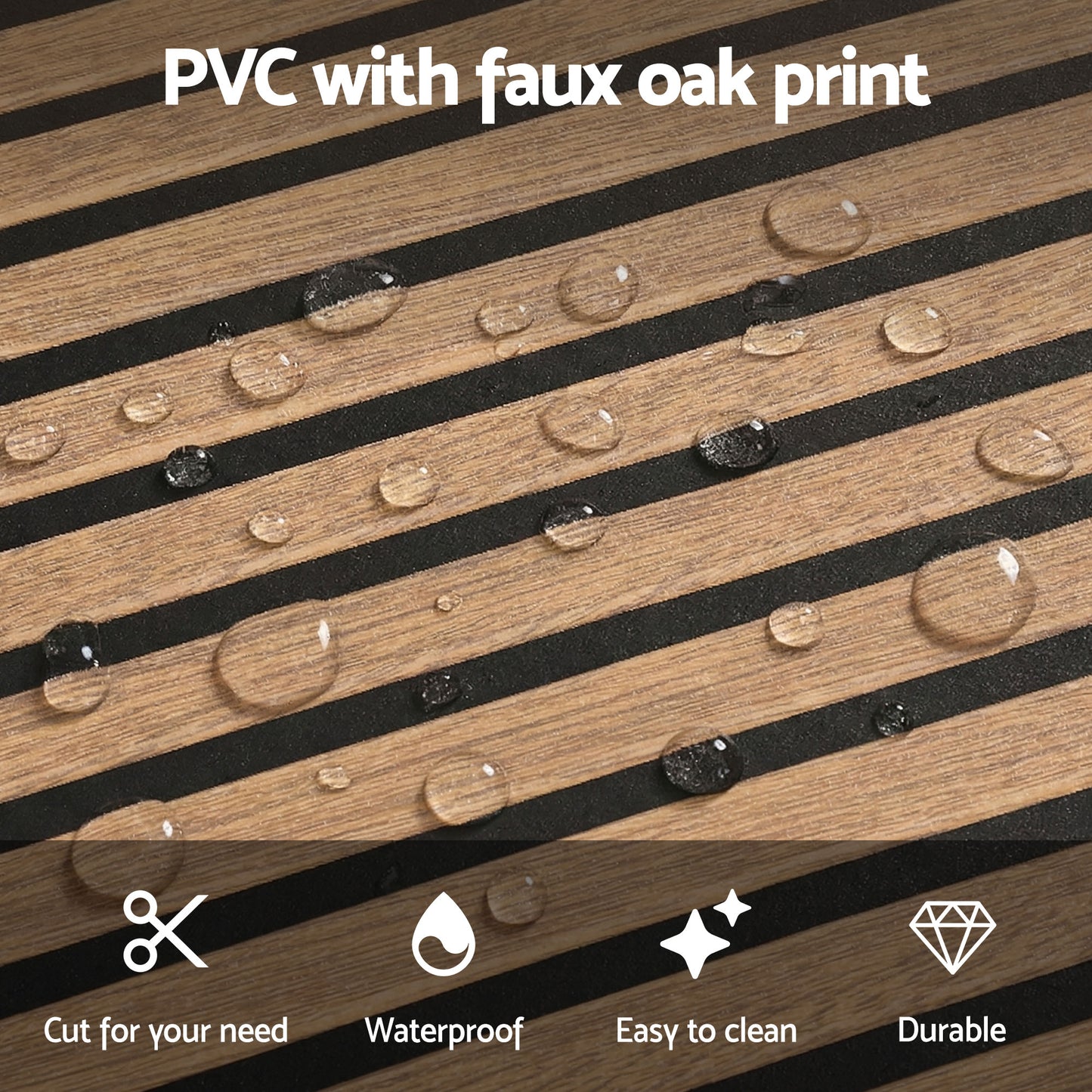 Artiss 10PCS Peel and Stick Wall Panels Tiles 68X68CM Self Adhesive for Home Office Studio Brown