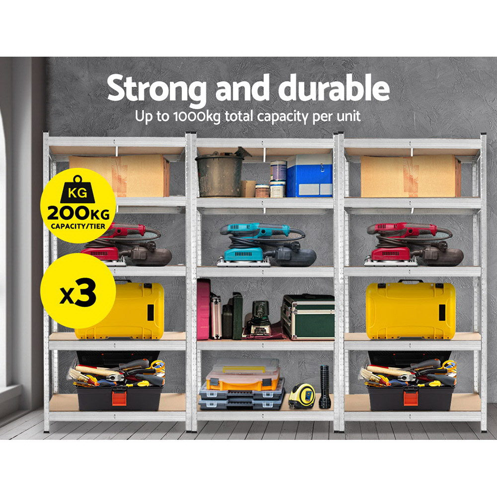 Giants 3x1.8M Warehouse Shelving Rack Racking Garage Metal Storage Shelves-2