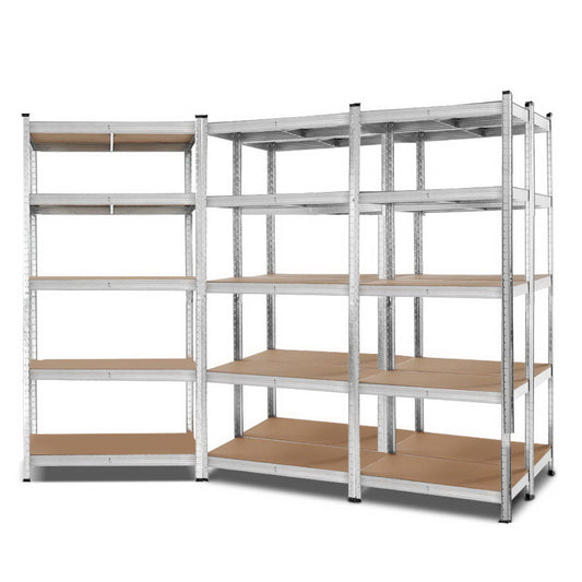 Giantz 5x1.8M Garage Shelving Warehouse Rack Pallet Racking Storage Shelf Silver-0