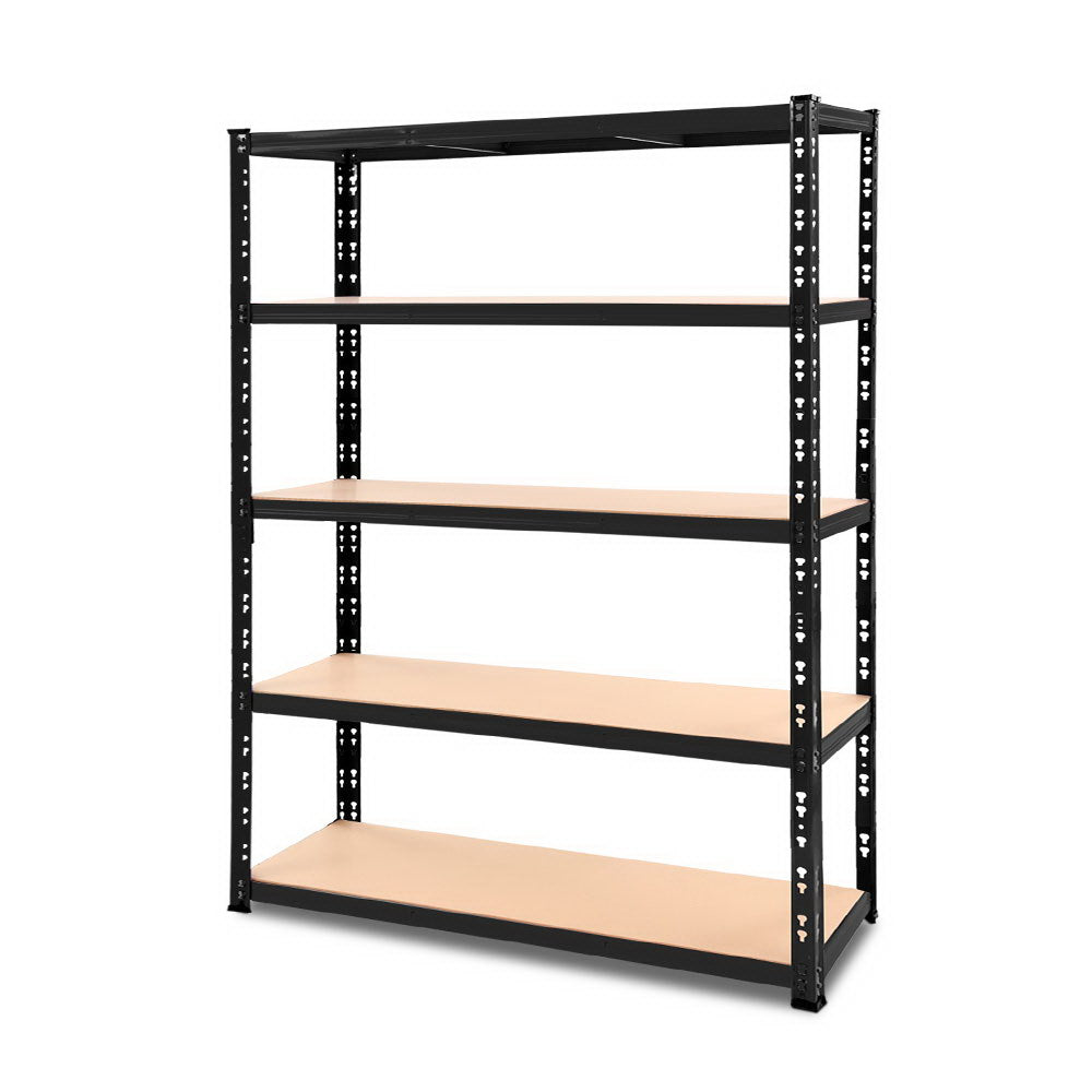 Giantz 1.8M Warehouse Racking Shelving Storage Shelf Garage Shelves Rack Steel Black-0