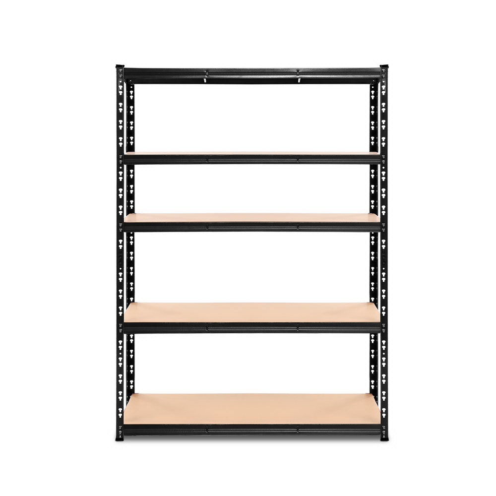 Giantz 1.8M Warehouse Racking Shelving Storage Shelf Garage Shelves Rack Steel Black-2