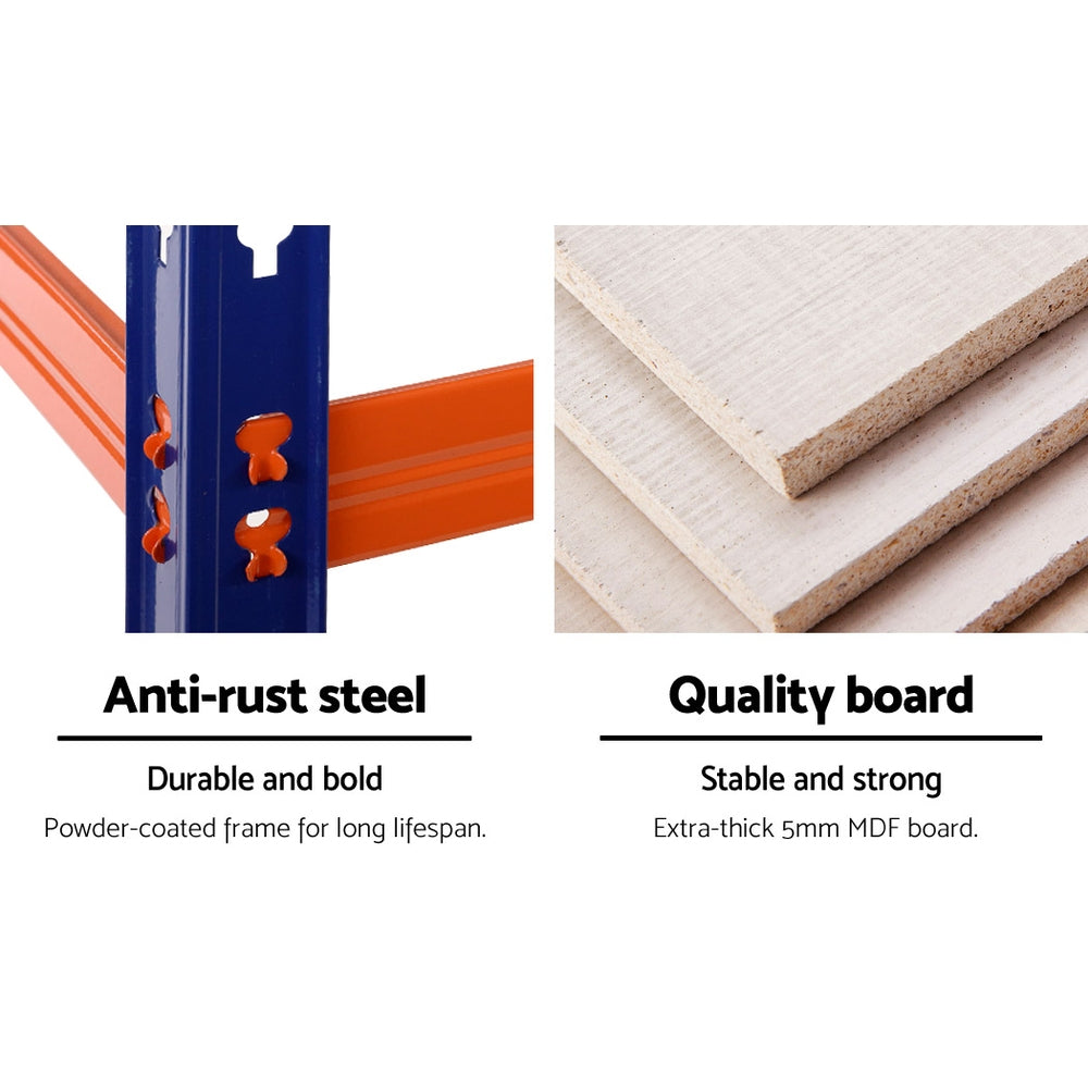 Giantz 2.4Mx1.8M Garage Shelving Warehouse Rack Pallet Racking Storage Blue-3