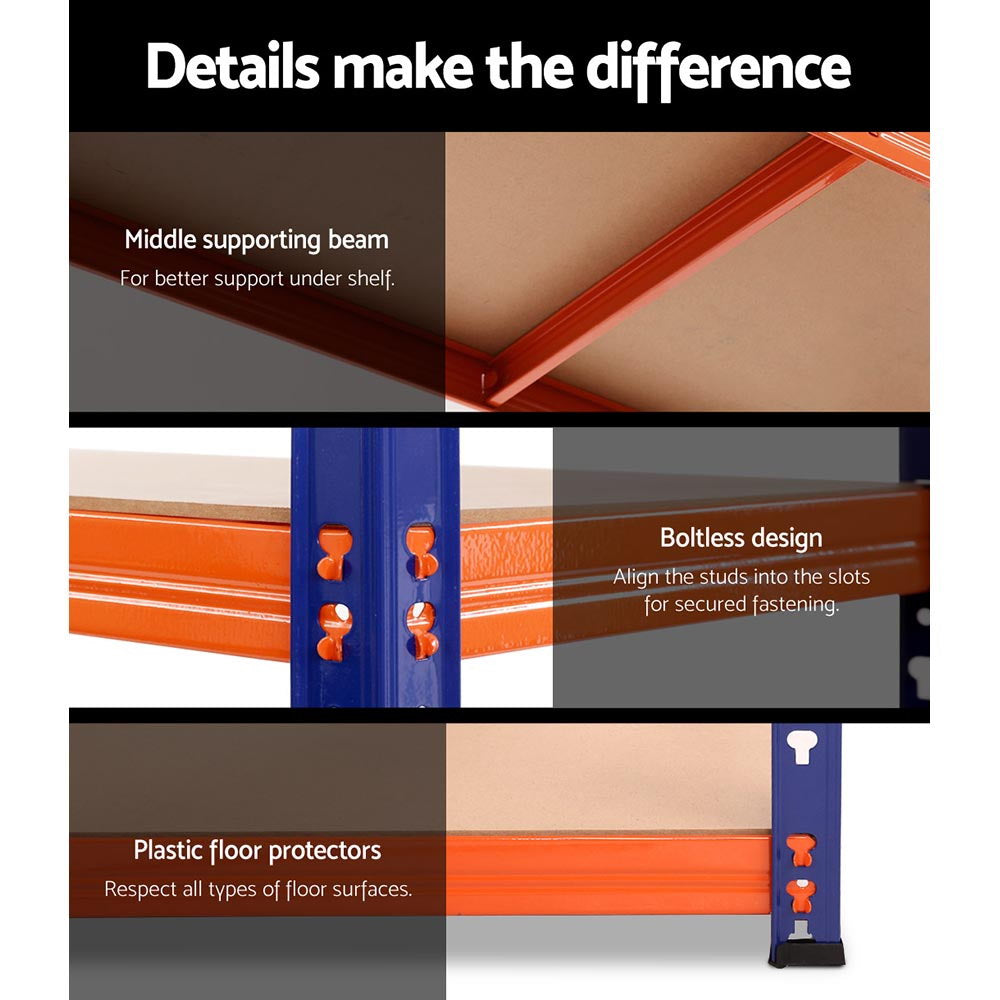 Giantz 2.4Mx1.8M Garage Shelving Warehouse Rack Pallet Racking Storage Blue-5