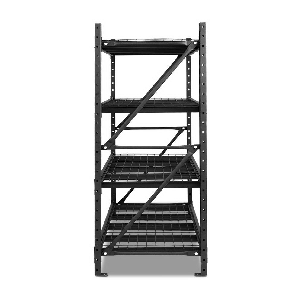Giantz 2Mx2M Garage Shelving Warehouse Rack Pallet Racking Storage Shelve Black-2