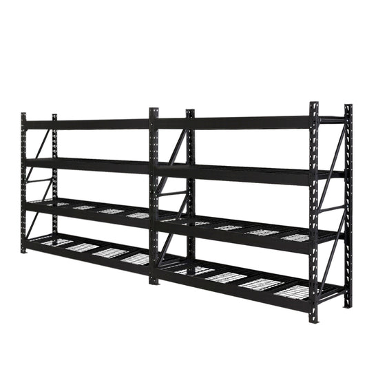 Giantz 4Mx2M Garage Shelving Warehouse Rack Pallet Racking Storage Shelve Black-0
