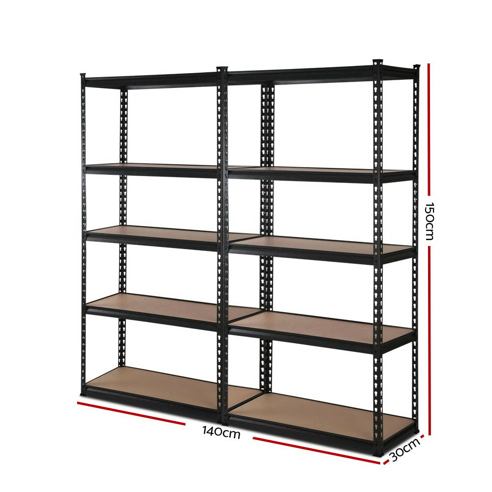 2x1.5M Warehouse Shelving Racking Storage Garage Steel Metal Shelves Rack-1