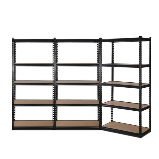 3x1.5M Warehouse Shelving Racking Storage Garage Steel Metal Shelves Rack-0