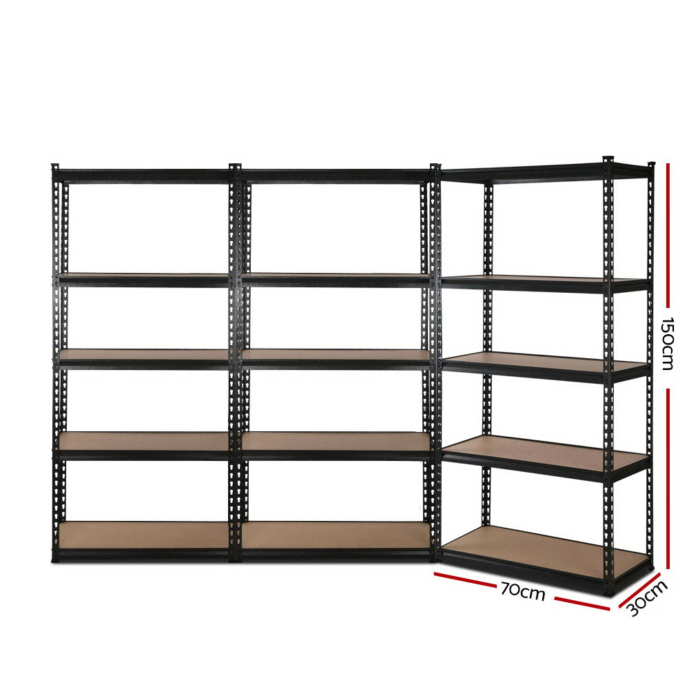 3x1.5M Warehouse Shelving Racking Storage Garage Steel Metal Shelves Rack-1